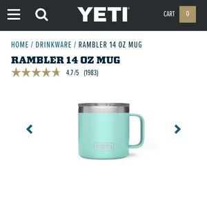 🍂🍁FALL SALE🍎🏈 Yeti Mug In sea foam